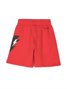 neilbarrettkids Neil Barrett Kids Zwembroek met print - Rood