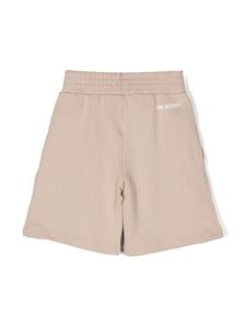 neilbarrettkids Neil Barrett Kids Trainingsshorts met logoprint - Beige