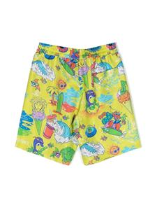 versacekids Versace Kids Shorts met logoprint - Geel