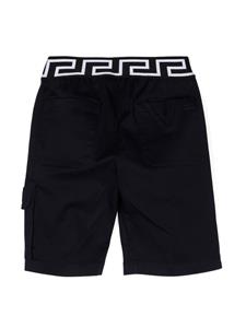 versacekids Versace Kids Shorts met Greca tailleband - Blauw