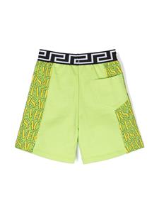 Versace Kids Bermuda shorts met logoprint - Groen