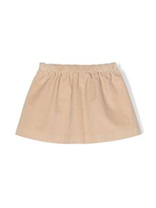 Ribfluwelen shorts - Beige