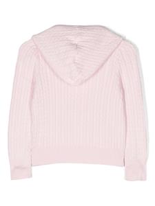 Kabelgebreid vest - Roze