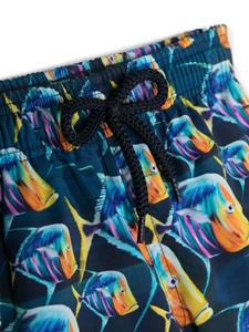 Vilebrequin Zwembroek met vissen patroon - Blauw