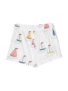 Shorts met bootprint - Wit