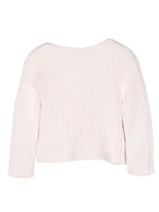 Ribgebreid vest - Roze