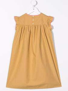 Bonpoint Jurk met ruche mouwen - Beige