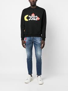 DSQUARED2 Sweater met logoprint - Zwart
