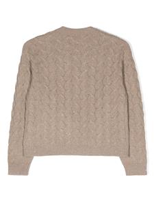 brunellocucinellikids Brunello Cucinelli Kids Trui verfraaid met pailletten - Beige