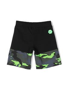 philipppleinjunior Philipp Plein Junior Shorts met camouflageprint - Zwart