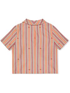 guccikids Gucci Kids Gestreept shirt met logo jacquard - Oranje