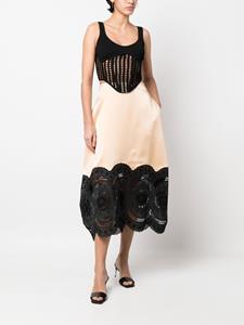 stellamccartney Stella McCartney Linnen midi-rok - Beige