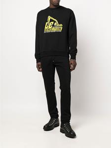 DSQUARED2 Sweater met grafische print - Zwart