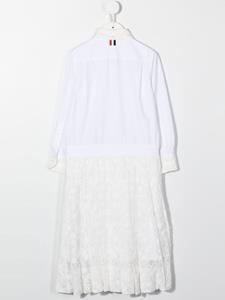 thombrownekids Thom Browne Kids Blousejurk met detail van kant - Wit