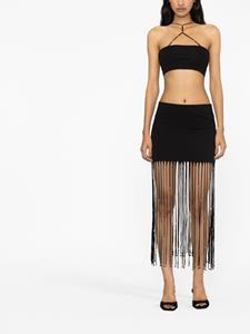 rotatebirgerchristensen ROTATE BIRGER CHRISTENSEN Maxi-rok met franje - Zwart