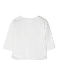teddy&minou TEDDY & MINOU Shirt met cropped mouwen - Wit