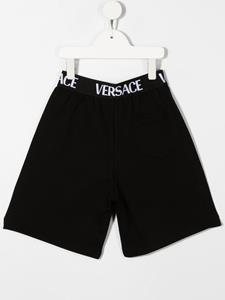 versacekids Versace Kids Trainingsshorts met logoband - Zwart