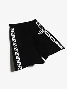 versacekids Versace Kids Trainingsshorts met Greca print - Zwart