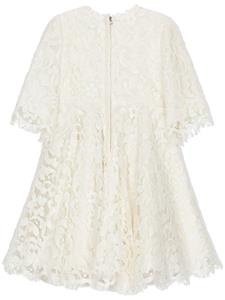 dolce&gabbanakids Dolce & Gabbana Kids Midi-jurk met kant - Wit