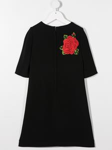 dolce&gabbanakids Dolce & Gabbana Kids Jurk met borduurwerk - Zwart