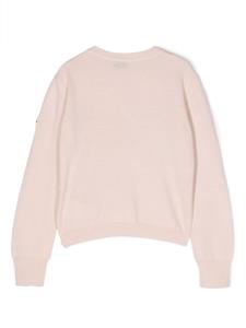 Moncler Enfant Sweater met logoprint - Roze