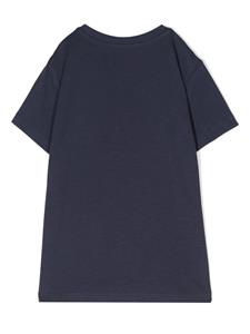 moschinokids Moschino Kids T-shirt met logoprint - Blauw