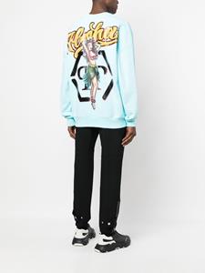 philippplein Philipp Plein Sweater met print - Blauw