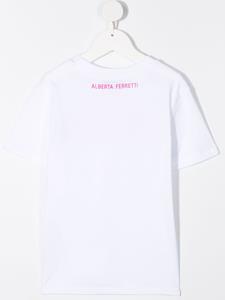 albertaferrettikids Alberta Ferretti Kids T-shirt met tekst - Wit