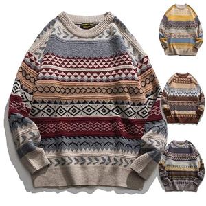 Baby One Knitted Striped Vintage Sweater Men Women Clothes Pullover Casual Sweater