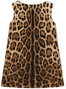dolce&gabbanakids Dolce & Gabbana Kids Geruite midi-jurk - Bruin
