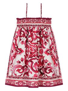 dolce&gabbanakids Dolce & Gabbana Kids Mouwloze mini-jurk - Wit