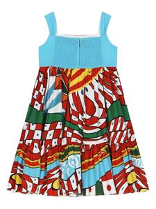 dolce&gabbanakids Dolce & Gabbana Kids Mouwloze jurk - Blauw