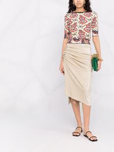 Rabanne Metallic midi-rok - Goud