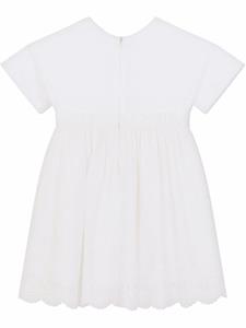 Dolce & Gabbana Kids Broderie anglaise jurk - Wit