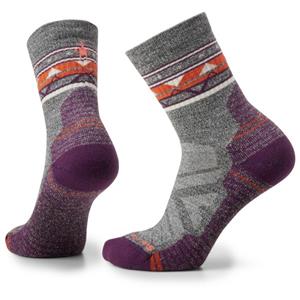 Smartwool - Women's Hike LT Cushion Zig Zag Valley Mid Crew - Wandelsokken, bruin