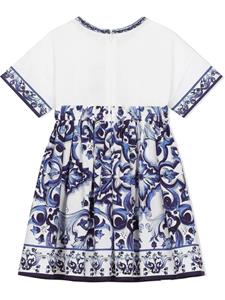 Dolce & Gabbana Kids Jurk met print - Blauw