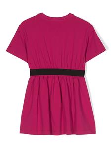 dolce&gabbanakids Dolce & Gabbana Kids Jurk met logoband - Roze