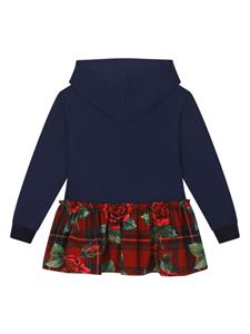 dolce&gabbanakids Dolce & Gabbana Kids Jurk met tartan ruit - Blauw