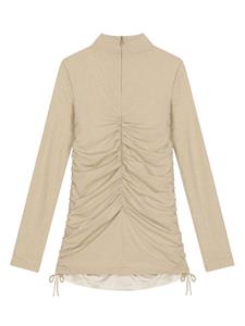 Dolce & Gabbana Kids Jurk met logoplakkaat - Beige