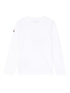 Moncler Enfant T-shirt met geborduurd logo - Wit