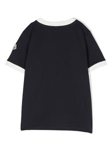 monclerenfant Moncler Enfant T-shirt met geborduurd logo - Blauw