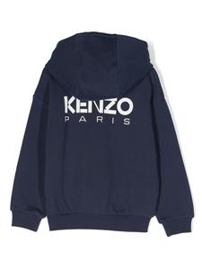 Kenzo Kids Hoodie met patch - Blauw