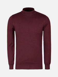 WAM Denim Siena Round-Necked Dark Red Sweater-