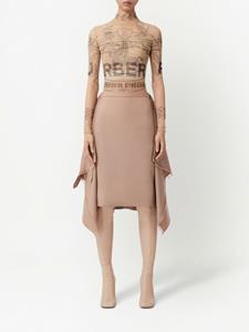 Burberry Kilt met geplooide vlakken - Beige