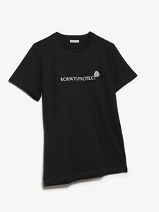 monclerenfant Moncler Enfant T-shirt met logopatch - Zwart