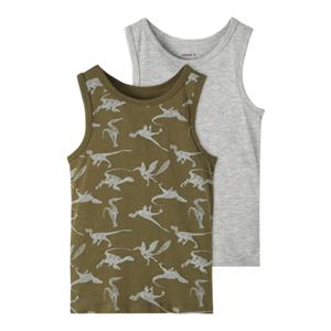 Tank top 2-pack Dino Olive Night