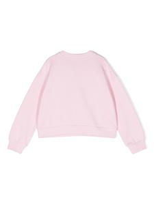 dolce&gabbanakids Dolce & Gabbana Kids Katoenen sweater met DG-logo - Roze