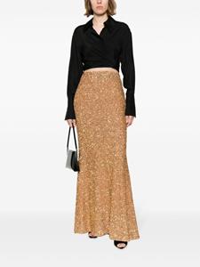 Self-Portrait Maxi-rok met pailletten - Goud