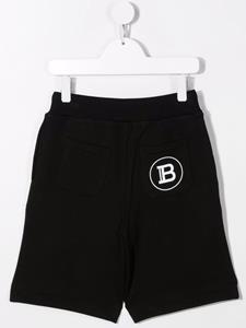balmainkids Balmain Kids Shorts met logoprint - Zwart