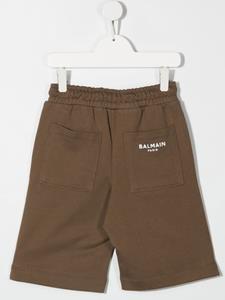 balmainkids Balmain Kids Trainingsshorts met logoprint - Bruin